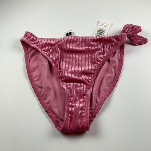 Dippin' Daisy's Womens High Cut Ribbed Velvet Side Knot Bikini Bottom Size S NWT